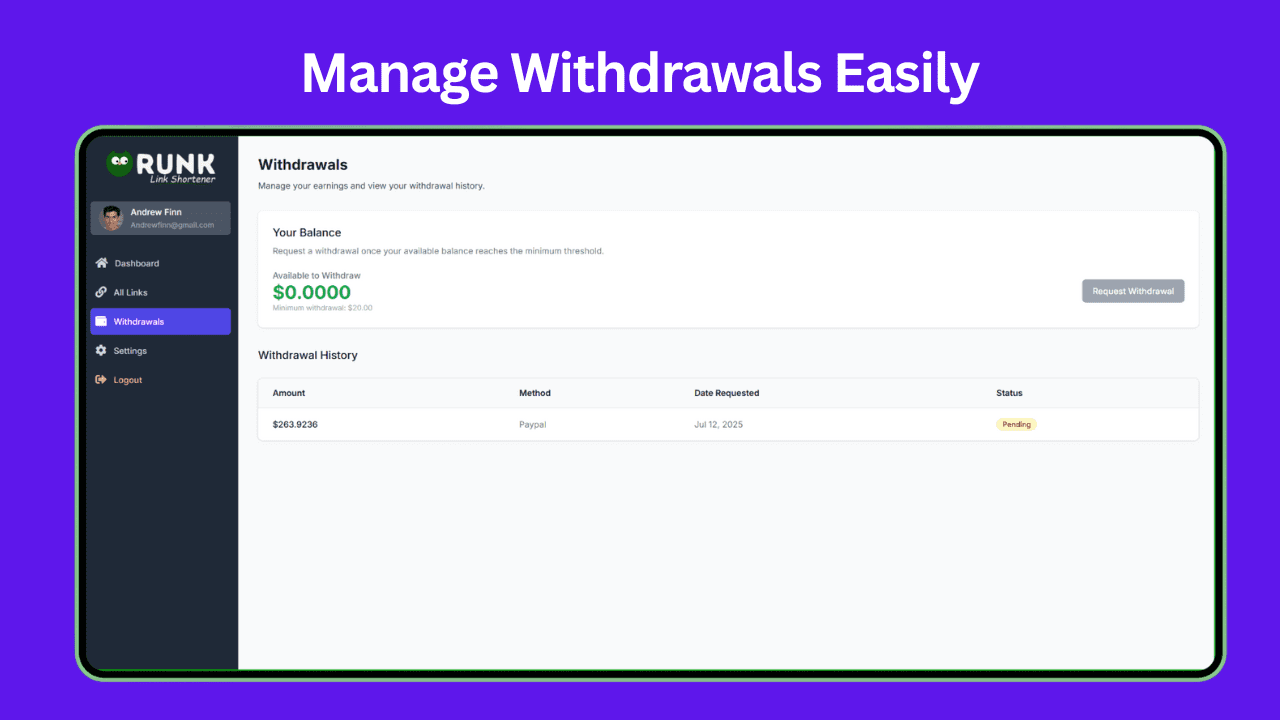 Edit Link Modal